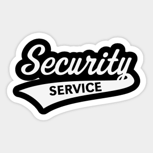 Security Service Lettering (Team / White) Sticker